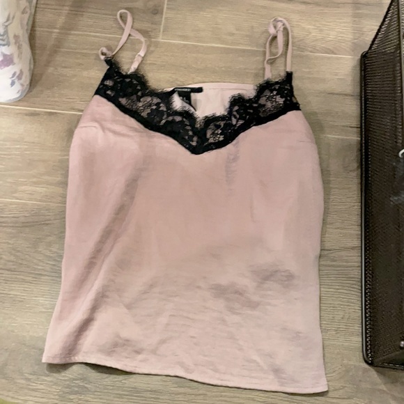Pink and Black Lace Crop Top - Picture 3 of 3